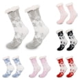 thumbnail image 2 of Women's Velvet Thickened Floor Socks, Snow Socks, Sleep Socks, Home Socks - Red, 2 of 4