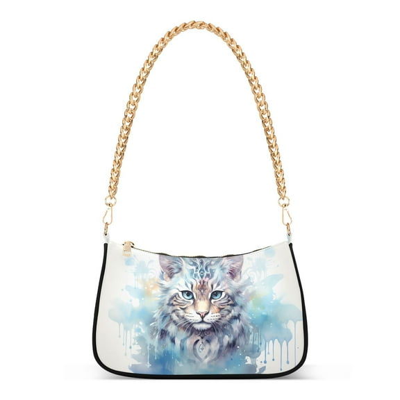 Cat HeadWomen Small Shoulder Bag Crossbody Tote Hobo Bags Purse Clutch Handbags with Chain Strap for Women