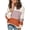 Orange, variant on NAYTOAO Women's Color Block Striped Bubble Textured Crew Neck Lantern Sleeve Sweater