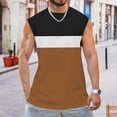 thumbnail image 2 of Cathalem Beach Tank Tops for Men Loose Fit Men's Workout Tank Tops Sleeveless Gym Shirts Bodybuilding Fitness Muscle Tee Shirts(Multi-color,XL), 2 of 4