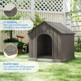 thumbnail image 3 of 38 Inch Large Dog House with Waterproof- Indoor & Outdoor Pet Shelter for Small to Large Dogs, Easy Clean & Quick Assembly,Grey, 3 of 14