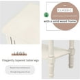 thumbnail image 6 of 23.7" Classic Console Table with Drawers for Entryway, Small Entry Table with Bottom Shelf, Rustic Sofa Table for Living Room, Dining Room, Hallway, Ivory White, 6 of 7
