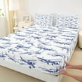 thumbnail image 3 of Manfei Vintage Plane Twin Sheet Sets 3pcs for Boys, Blue Sketch Airplane Twin Fitted Sheet, Retro Aircraft Flat Sheet, Microfiber Bedroom Decor, 3 of 6