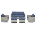 thumbnail image 3 of POCASSY 74" Wide Outdoor Wicker Patio Sofa with Cushions, 3 of 11