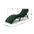 thumbnail image 2 of Chaise Lounge Chair Indoor,Classic Fashion Recliner with Solid Metal Foot,Couches for Living Room,Emerald, 2 of 7