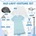 thumbnail image 3 of Lyacmy 100 Days Blue Old Lady Costume, 100th Grandma Granny Dress up, 3 of 6