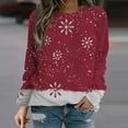 thumbnail image 2 of Dezsed Womens Christmas Shirts Clearance Christmas Shirts for Women Long Sleeve Casual Loose Fit Shirts Printing Tunic Tops Blouse Xmas Tree Red M, 2 of 5