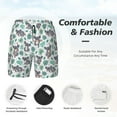 thumbnail image 6 of Picia Bears and Tropical Leaves pattern Mens Swim Trunks with Compression Liner Stretch Beach Shorts Quick Dry with Zipper Pockets No-Chafing Board Shorts-Large, 6 of 9