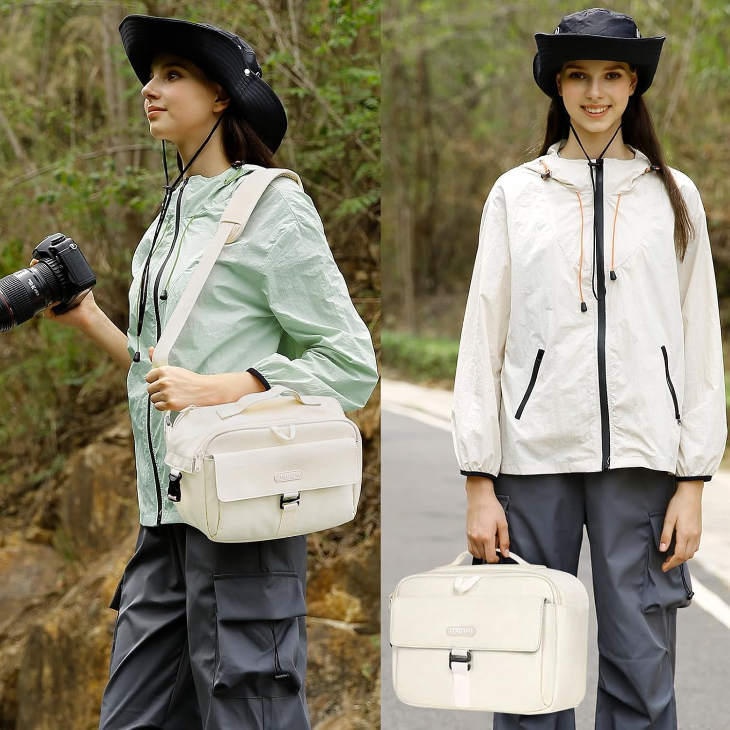 MOSISO Camera Shoulder Bag Case Crossbody Sling Purse, DSLR/SLR/Mirrorless Compact Padded Photography Handbag with Rain Cover Compatible with Canon/Nikon/Sony Cameras and Lenses