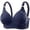 Dark Blue, variant on Women's Seamless Wireless T-Shirt Bra - Full Coverage Underwear for All-Day Support & Comfort Black 44