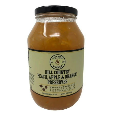 - Fischer & Wieser Hill Country Peach, Apple & Orange Fruit Preserves 33 OZ