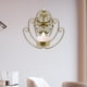 thumbnail image 3 of Candelabro de pared de hierro para librerías y cafeterías. patrón de oro, 3 of 6