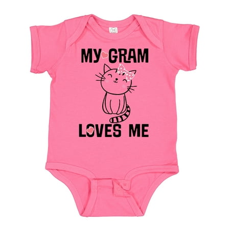 

Inktastic My Gram Loves Me Girls Cat Girls Baby Bodysuit