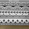 thumbnail image 6 of Ambesonne Tribal Place Mats Set of 4, Borders with Leaf, Standard Size, Black and White, 6 of 6