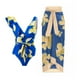 thumbnail image 1 of Traje de baño sexy de una pieza Traje de baño con volantes vintage Trajes de baño de 2 piezas para mujer Baño con cuello en V - Azul, 1 of 7
