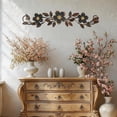 thumbnail image 4 of norband Metal Flower Wall Decor Vintage Spring Metal Flower Wrought Iron Scroll Sculpture 15.7''x3.7'' Farmhouse Leaf Wall Decor with Nails for Summer Bedroom Kitchen Indoor Outdoor(Black), 4 of 12