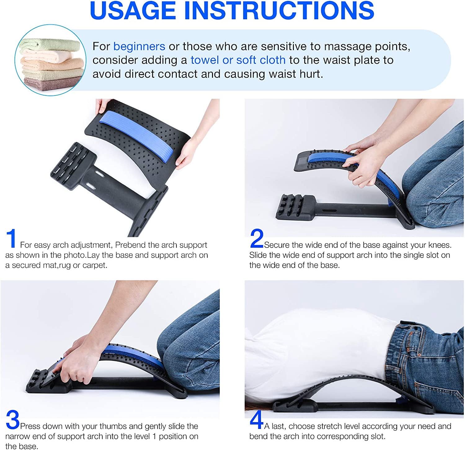 Buy MOOCOO Back Stretcher for Back Pain Relief, Back Cracking Device
