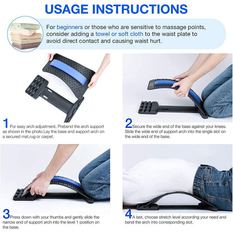 MOOCOO Back Stretcher for Back Pain Relief, Back Cracking Device