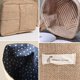 thumbnail image 4 of 4 Pieces Foldable Storage Basket Bag, Cotton Linen Storage Basket Bag, Hanging Storage Bag, 4 Colors, Used to Install Cosmetics, Keys, Toys, Small Items, 4 of 5