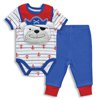 Pirate Dog 3 pc Bodysuit Pant & Bib 0-3 Months