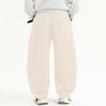 thumbnail image 6 of Byoo Toddler Boy's Elastic Waist Cargo Pants Jogger Fit Trousers Outdoor Play Bottoms,Beige, 6 of 6
