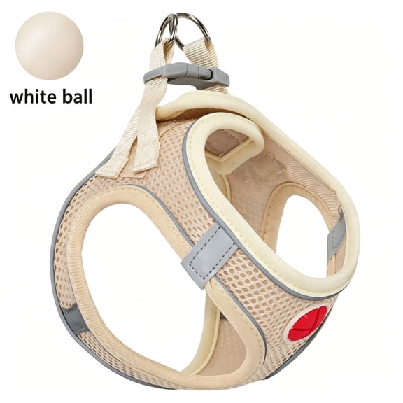 9 balls Tank top style dog leash, small dog chest harness, Dog Harness No Pull , Adjustable Soft Padded, Reflective Oxford No Choke Pet Vest with for Puppy
