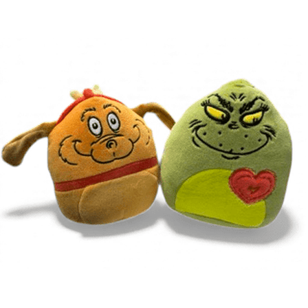 Squishmallows Dr. Seuss Grinch and Max 5 inch plush holiday stuffed animals - Set of 2