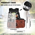 thumbnail image 2 of Pzuqiu Basketball Playing Dinosaur Backpack for School Boys 4 Piece Schoolbag Set with Lunch Bag & Water Bottle Holder & Pencil Case 12-16 Kids Large School Bag Student Hiking Camping Book Bag, 2 of 7