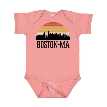 

Inktastic Boston Massachusetts Skyline Sunset Gift Baby Boy or Baby Girl Bodysuit