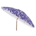 thumbnail image 2 of (2 pack) Mainstays 6.5' Blue Palm Print Octagon Beach Umbrella, Tilt, 2 of 3