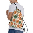 thumbnail image 4 of Yiaed Autumn Pumpkins Print Drawstring Bags Drawstring Backpack Bulk String Back Pack Gym Sport Bag-Small, 4 of 5