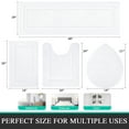 thumbnail image 3 of Ileading Bathroom Rugs Sets 4 Piece with Lid Cover Absorbent Microfiber Bathroom Shower Mat Set, White, 3 of 11
