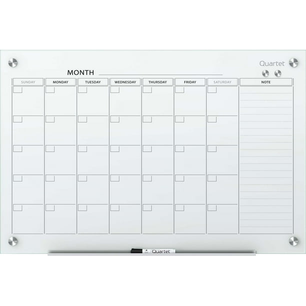 Quartet Infinity DryErase Calendar Board, White