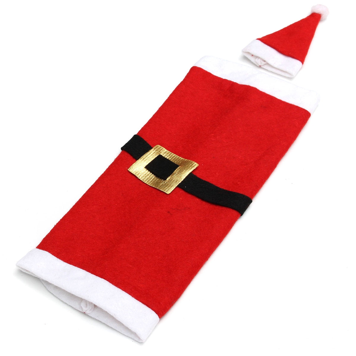 Christmas SANTA SUIT WINE BOTTLE COVER HAT CAP Holiday Decorations Gift Bag Wrap 