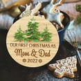 thumbnail image 2 of 5 Pcs Ceramic Ornaments, Our First Christmas As Mom and Dad 2022 BNN549Ov1, Christmas Tree Decorations, Christmas Ornaments 2022, Circle, 2 of 6