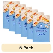 (6 pack) Gerber Snacks for Baby Yogurt Melts, Peach, 1 oz Bag