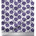 thumbnail image 1 of Soimoi Blue Moss Georgette Fabric Artistic Floral Print Fabric by the Yard 42 Inch Wide, 1 of 3