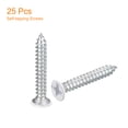thumbnail image 3 of ST3.5x25mm White Screws Self Tapping Screws, 25 Pack Flat Head Phillips Wood Screws for Woodworking, 3 of 5