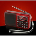 thumbnail image 1 of FM/AM(MW)/SW/USB/Micro-SD/MP3 Portable Radio, Radio with Large Buttons and Large Screen, Portable Radio Rechargeable 1200 mAh Battery (Blue), 1 of 4