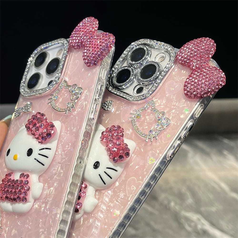 Fashion Sanrio Hello Kitty Phone Case for IPhone 12 13 14 15 16 Pro Max Plus Cute Cover