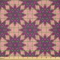 thumbnail image 2 of Ambesonne Bohemian Fabric by the Yard Microfiber, Flower Sun Flourishing, 1 Yard, Pink Violet and Rose, 2 of 2
