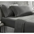 thumbnail image 1 of California Design Den Softest 100% Cotton Sheets, California King Sheet Set, 400 Thread Count Sateen, 4 Pc Bed Sheet Set, Deep Pocket Sheets, Cooling Sheets, Cal King Sheets (Dark Gray), 1 of 2