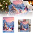 thumbnail image 1 of Manta Navideña Manta Navideña Con Pingüinos Manta Navideña De Invierno Manta Suave Informal Manta Cálida Para La Siesta Manta Navideña Con Gorro De Papá Noel (150 X 100 Cm), 1 of 5