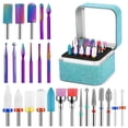 thumbnail image 1 of Juego de brocas para uñas Cellentool, 25 unidades, con caja de almacenamiento, 1 of 7