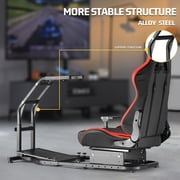 Marada G29 Racing Simulator Cockpit with Gaming Chair Fit Logitech Thrustmaster T80 T150 T300RS,T248