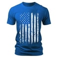 thumbnail image 3 of gvdentm Usa Shirt USA Flag 4th of July Independence Day American Flag Men's Tee Shirt Blue,2XL, 3 of 3