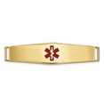 thumbnail image 1 of 14K Yellow Gold Epoxy Enameled Medical ID Ctr Soft Diamond Shape Plate # 819, 1 of 2
