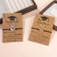 thumbnail image 4 of Graduation Necklace Cap Class 2025 Adjustable Rope Bracelet Chain Pendant With Meaningful Card For Graduate Women Men, 4 of 4