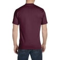 thumbnail image 4 of Hanes Essential-T Men T-Shirt, Short Sleeve Crew Neck, Classic Fit Cotton Tee, Maroon, S, 4 of 5
