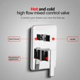 Copper Concealed Shower Switch Valve Hot & Cold 2 Functions Shower